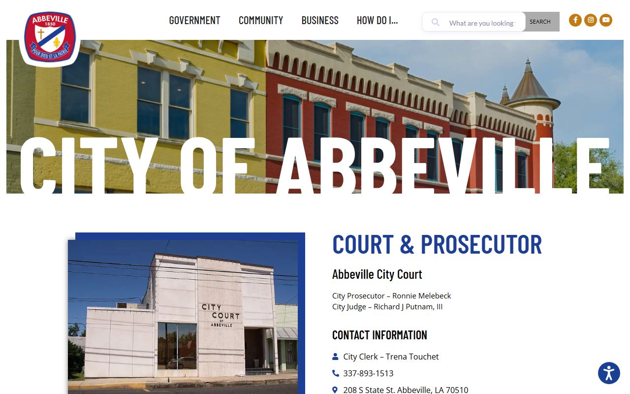 Vermilion Parish court dockets Abbeville City Court