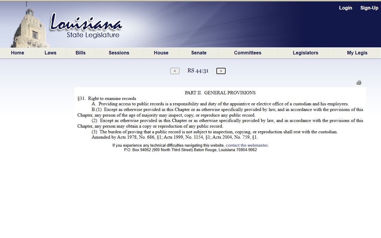 Vermilion Parish court records and Louisiana right to inspect public records