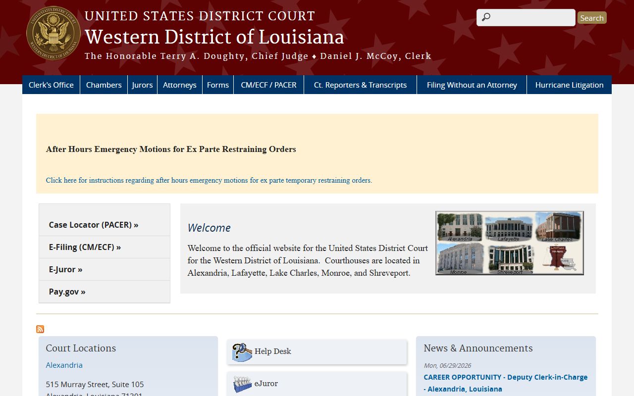 Vermilion Parish federal court records in the Western District of Louisiana