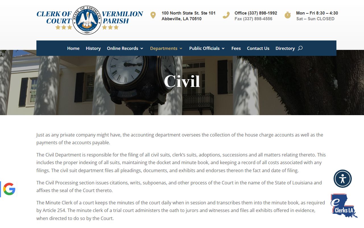 Vermilion Parish probate records civil succession filings