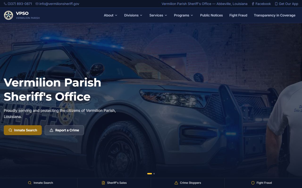 Vermilion Parish warrant records and sheriff office information
